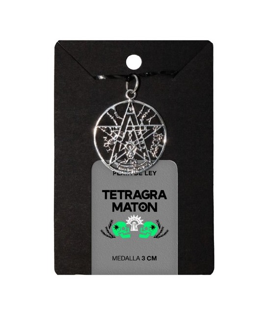 TRI.MEDALLA PLATA TETRAGRAMATON 3 CM.
