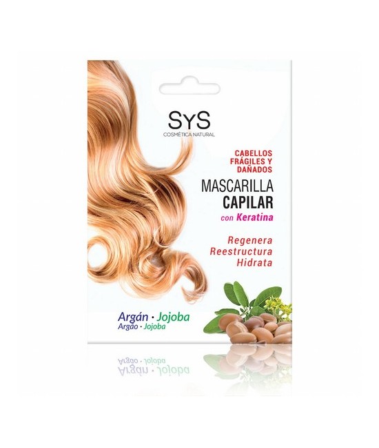 La Mascarilla de Argán y Jojoba SyS actúa contra el envejecimiento capilar, hidrata el cuero cabelludo y evita la acumulación d