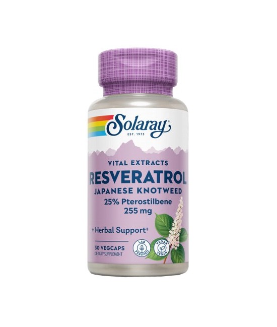 CONTENIDO MEDIO (POR VEGCAP)
Poligonum cuspidatum (raíz/rizoma)

255

mg

     (garantiza 250mg [98%] transresveratrol)