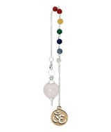 TRI.PENDULO ESFERA AMATISTA CADENA CHAKRAS OM