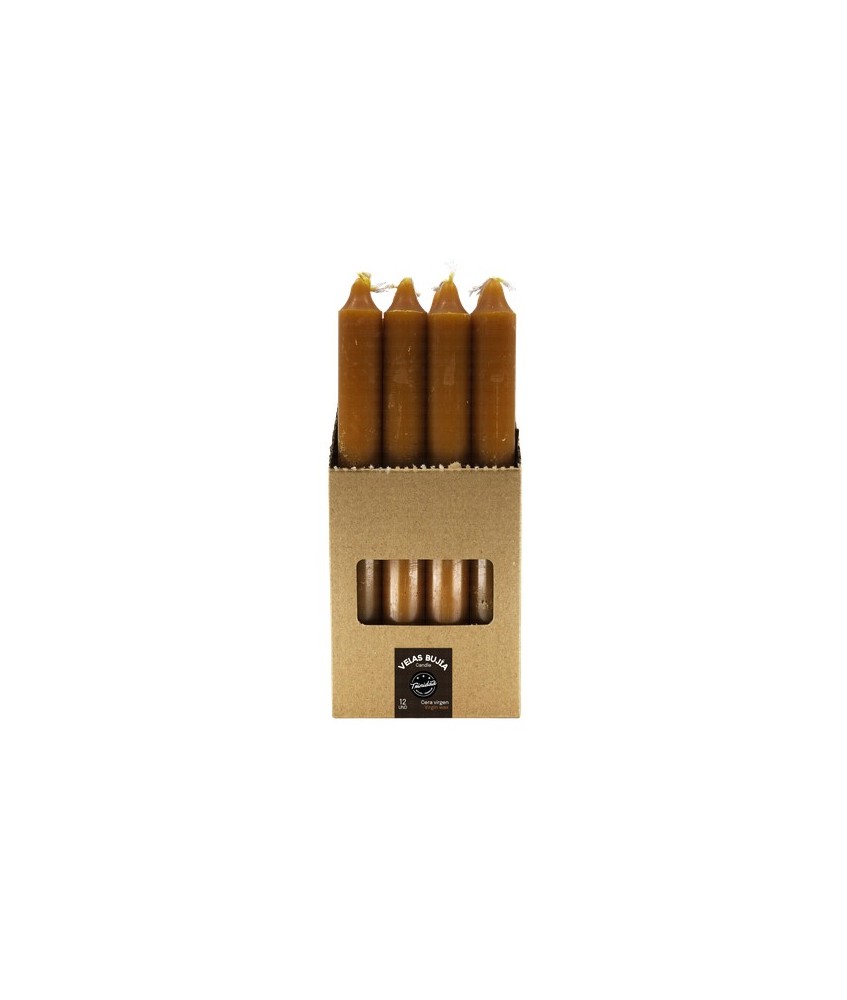 TRI.VELAS BUJIA CERA VIRGEN 2,1  X 19 CM.