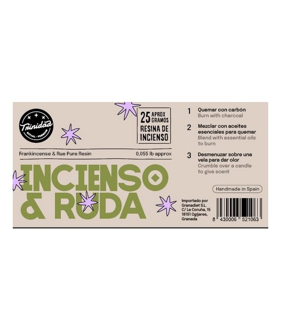 TRI.RESINA INCIENSO + RUDA 25 GR.