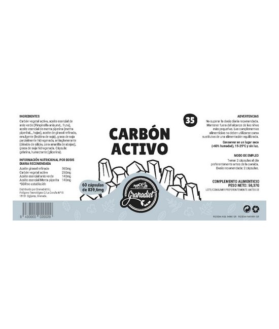 GR.CARBON ACTIVO 60 PERLAS