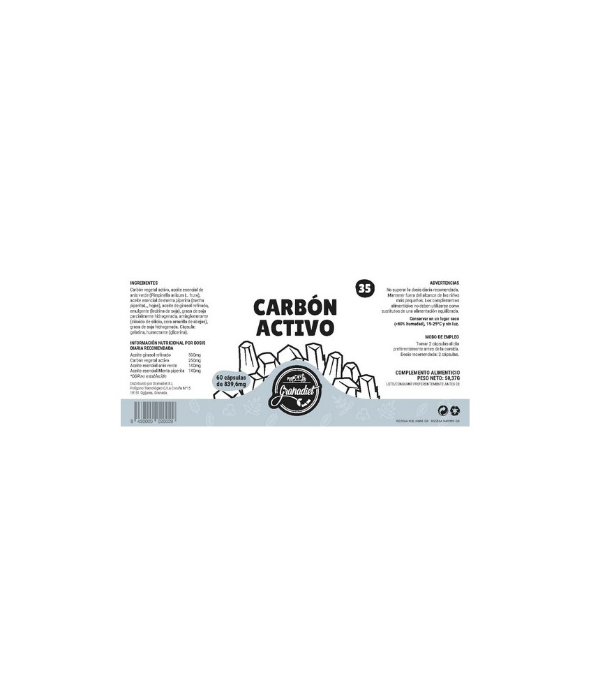 GR.CARBON ACTIVO 60 PERLAS