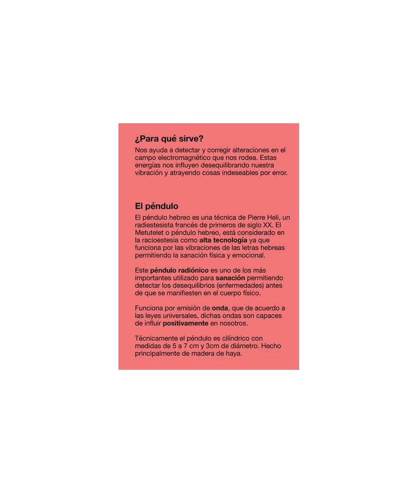 TRI.PENDULO HEBREO FUNDA TARJETAS CURSO