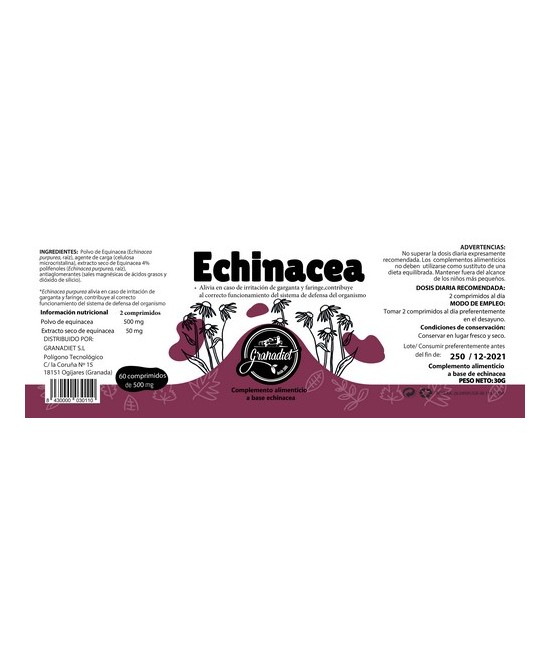 GR.COMPRIMIDOS ECHINACEA 60 COMP. 500Mg.
