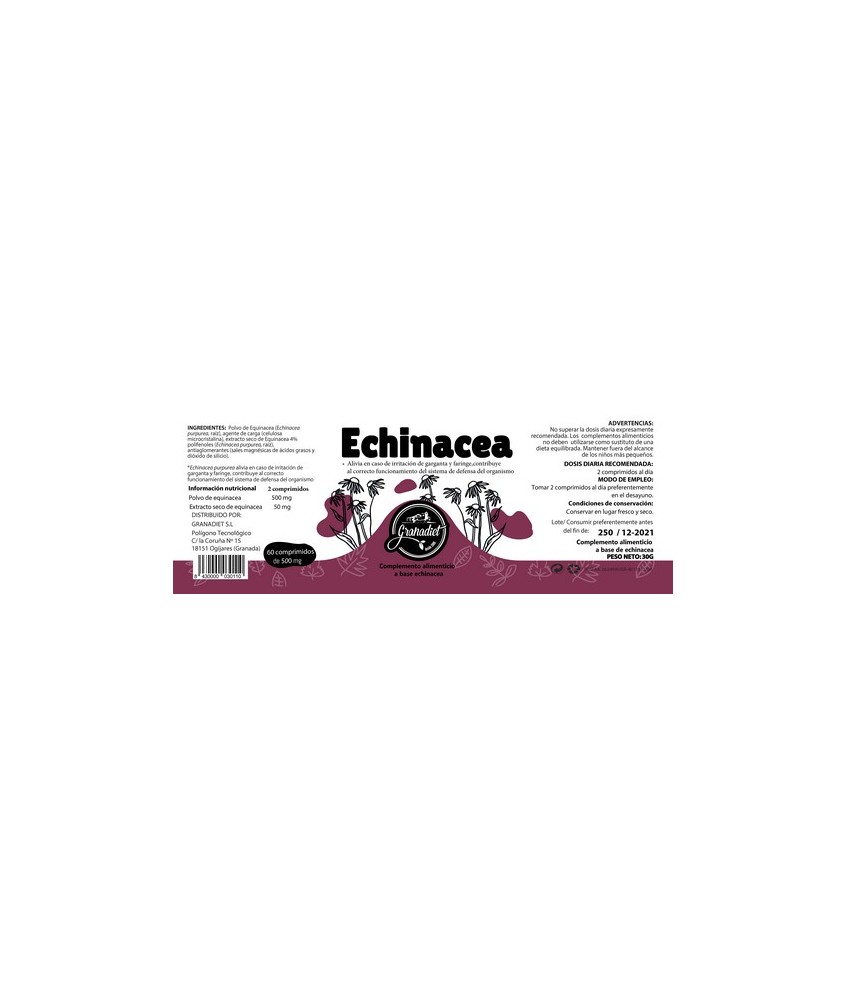 GR.COMPRIMIDOS ECHINACEA 60 COMP. 500Mg.