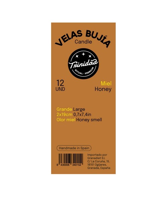 TRI.VELAS BUJIA OLOR MIEL 2,1  X 19 CM.