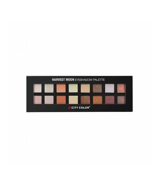 La paleta Harvest Moon cuenta con 16 tonalidades de sombras con nuevas texturas reformuladas por City Color en tonos armoniosos