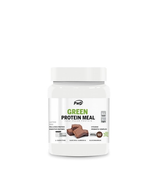 GREEN PROTEIN MEAL es una proteína apta para veganos compuesta por la combinación de proteína de guisante y de arroz con índice