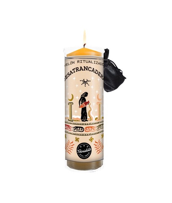 -Los velones de Trinidad Ritual-Premium, tienen una funda protectora de plástico, 
estos están concebidos para ser quemados de