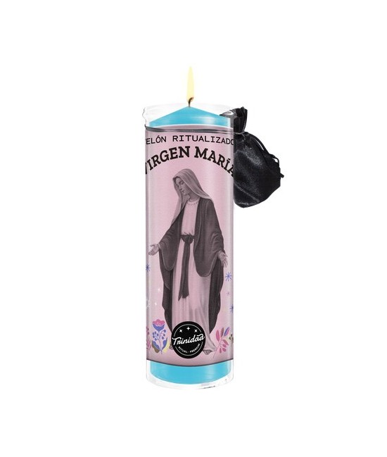 -Los velones de Trinidad Ritual-Premium, tienen una funda protectora de plástico, 
estos están concebidos para ser quemados de