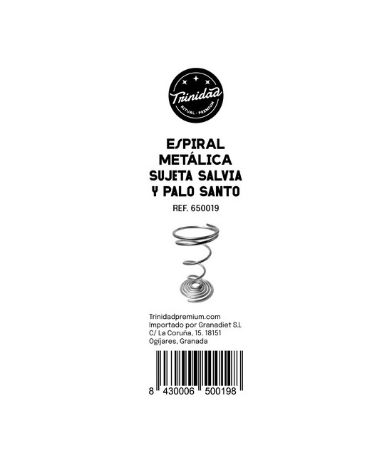 TRI.ESPIRAL METALICA SUJETA SALVIA / PALO SANTO