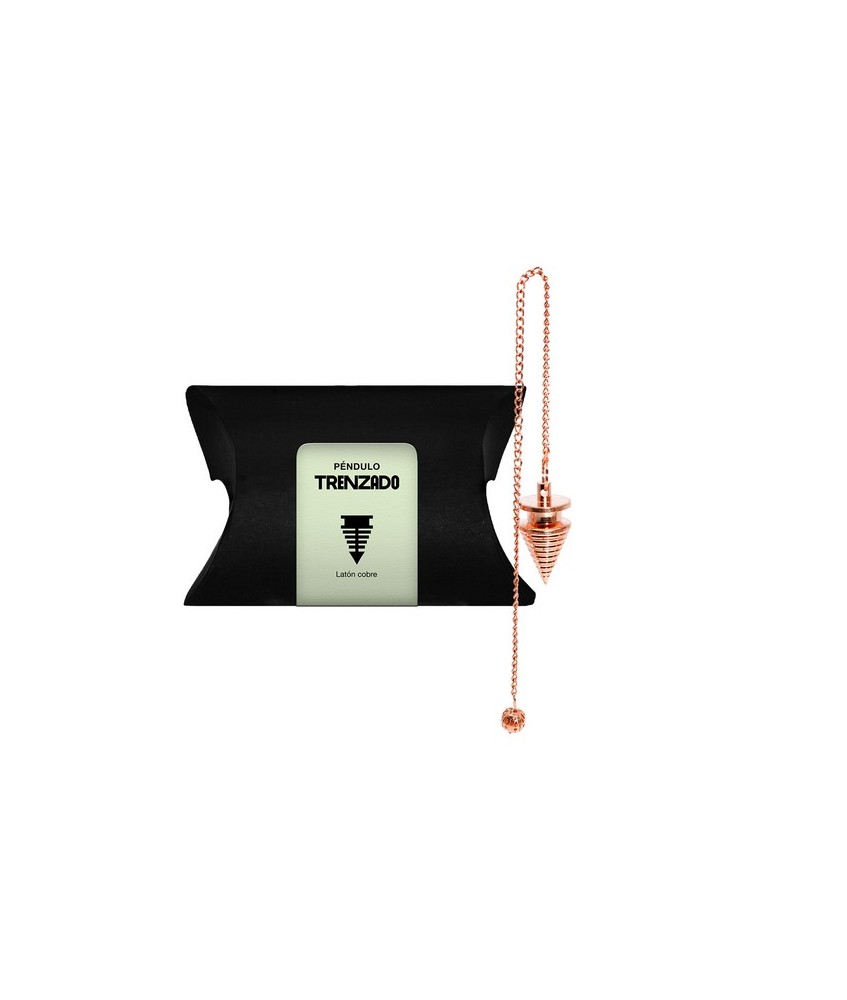 Péndulo trenzado de cobre
 Origen: India
Tamaño aproximado da peza: 2x4 cm Peso aproximado: 20-25gr 
