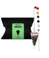 Péndulo cónico Orgone 7 Chakras de 6 caras
 Origen: Brasil
