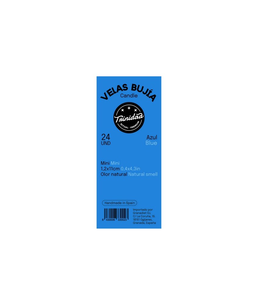 TRI.TRINIDAD BUJIA MINI AZUL OSCURO 1,2 X 11 CM.