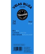 TRI.VELAS BUJIA AZUL OSCURO 2 X 19 CM.