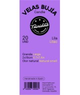 TRI.VELAS BUJIA LILA 2 X 19 CM.