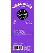 TRI.VELAS BUJIA MORADO 2 X 19 CM.
