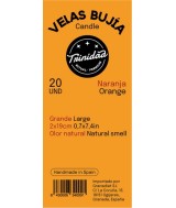 TRI.VELAS BUJIA NARANJA 2 X 19 CM.