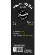 TRI.VELAS BUJIA NEGRO 2 X 19 CM.