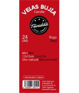 TRI.VELAS BUJIA ROJO 2 X 19 CM.