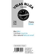 TRI.VELAS BUJIA PLATEADO PLATA 2,1  X 19 CM.
