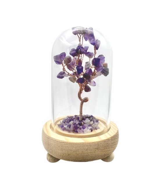 8cm
Árbol de la felicidad en piedras naturales.



Base en virutas de amatista y tronco en hilos de cobre.



Campana 