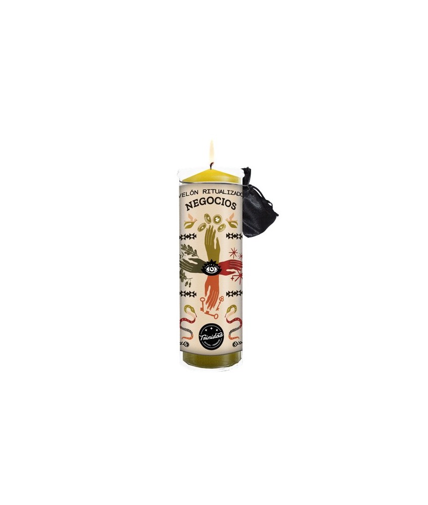 -Los velones de Trinidad Ritual-Premium, tienen una funda protectora de plástico, 
estos están concebidos para ser quemados de
