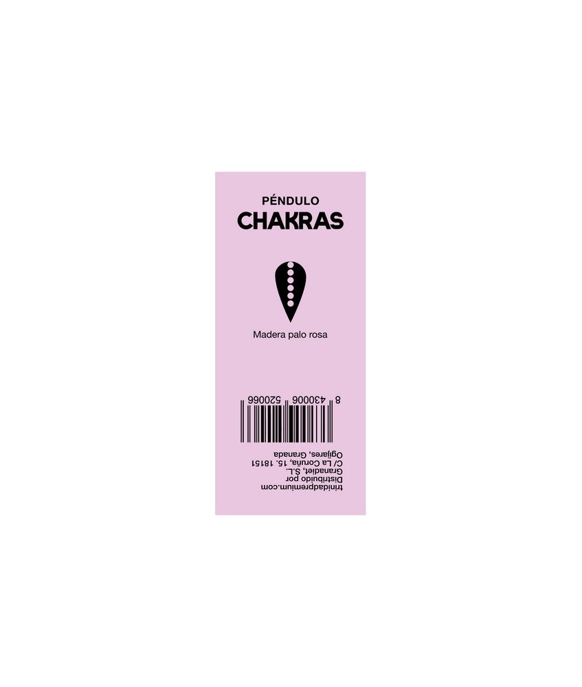 TRI.PENDULO CONO MADERA PALO ROSA CHAKRAS