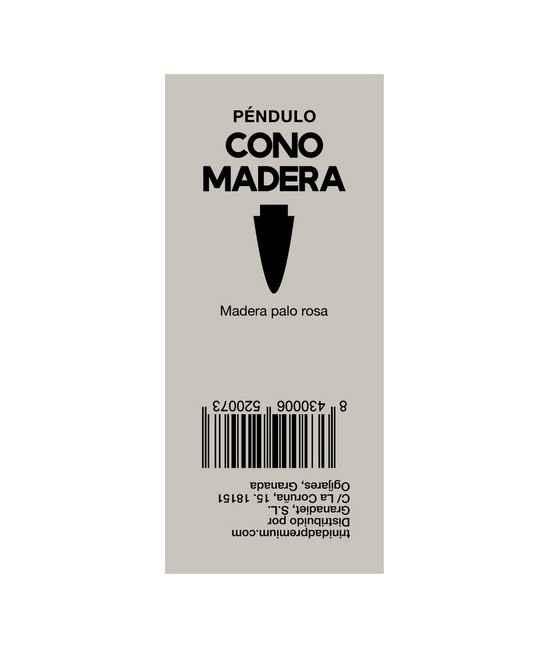 TRI.PENDULO CONO MADERA PALO ROSA
