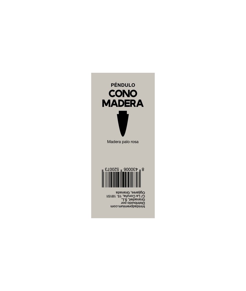 TRI.PENDULO CONO MADERA PALO ROSA
