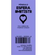 TRI.PENDULO ESFERA AMATISTA CADENA CHAKRAS CORAZON