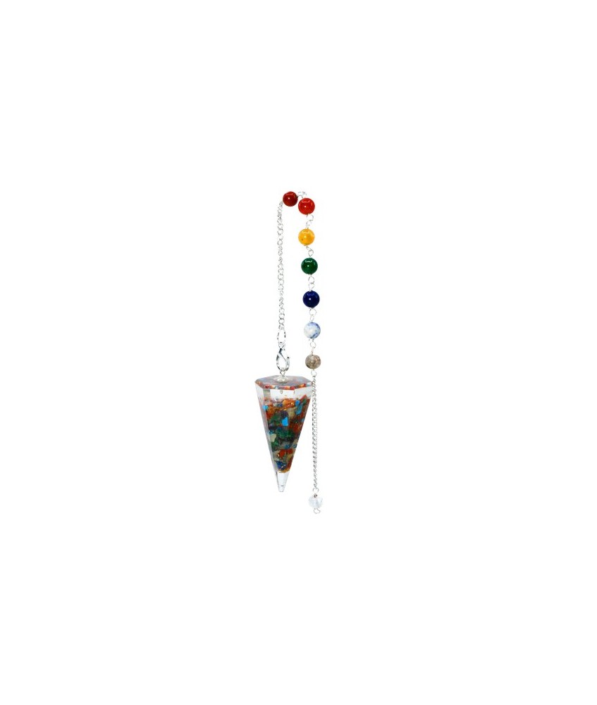 TRI.PENDULO ORGON CHAKRAS FACETADO CADENA CHAKRA
