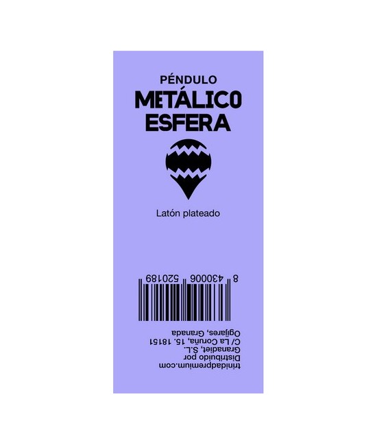 TRI.PENDULO METALICO ESFERA LATON PLATEADO