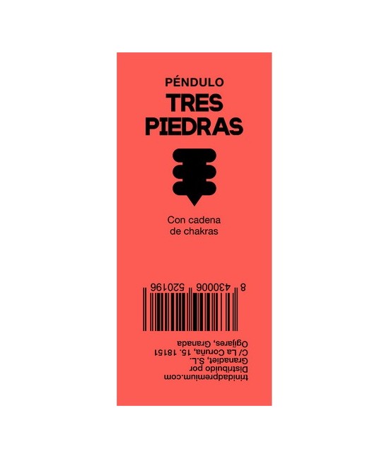 TRI.PENDULO TRES PIEDRAS CADENA CHAKRAS