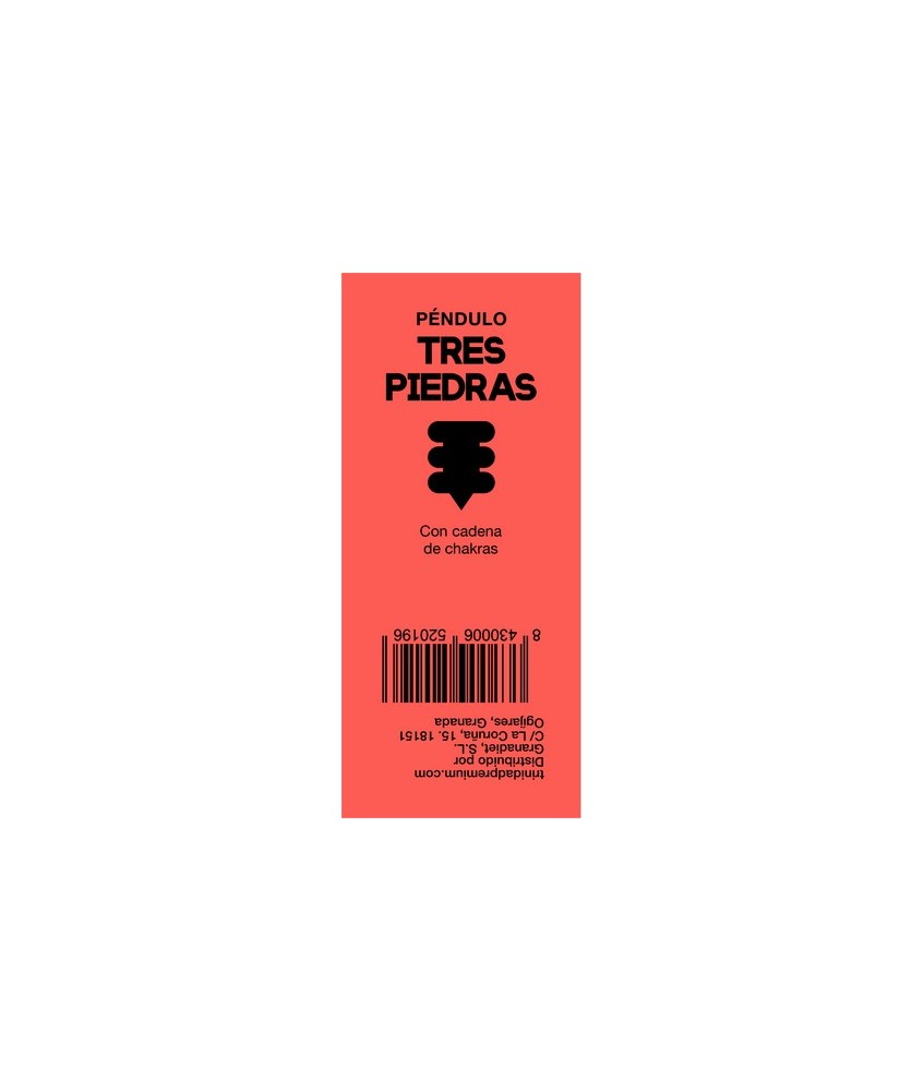 TRI.PENDULO TRES PIEDRAS CADENA CHAKRAS