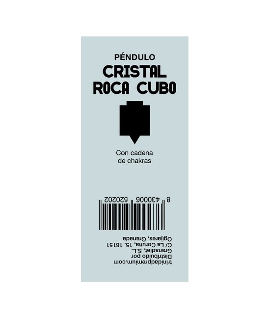 TRI.PENDULO CRISTAL ROCA CUBO CADENA CHAKRAS