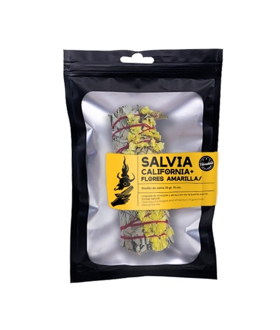 TRI.SALVIA CALIFONIA + FLORES AMARILLAS