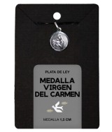 TRI.PULSERA HILO ROJO VIRGEN CARMEN PLATA 1,5 CM.