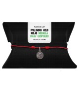 TRI.PULSERA HILO ROJO MEDALLA FRAY LEOPOLDO 1,3 CM.