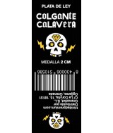 TRI.MEDALLA CALAVERA ESTRELLAS PLATA 2 CM.