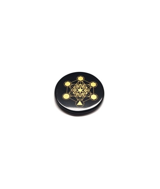 KU.PLACA OBSIDIANA METATRON 8 CM.