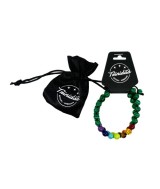 TRI.PULSERA DOBLE MALAQUITA 7 CHAKRAS BOLA 8 MM.