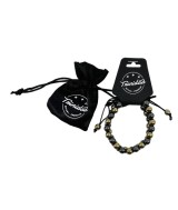 TRI.PULSERA DOBLE GOLDEN PIRITA HEMATITE BOLA 8 MM.