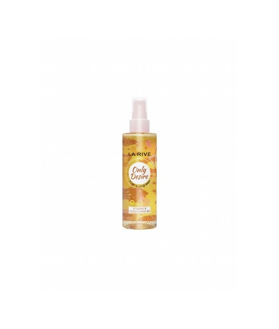 Fragante bruma corporal y capilar con la adición de vitamina E y provitamina B5.
Nutre el cuerpo y el cabello, deja una sensac