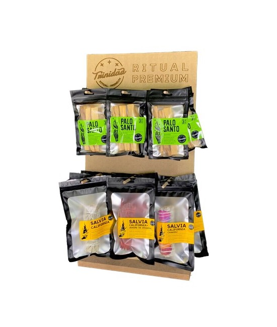 TRI.EXPOSITOR SOBREMESA SALVIAS+ PALO SANTO
