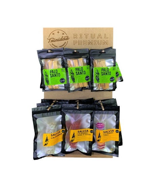 TRI.EXPOSITOR SOBREMESA SALVIAS+ PALO SANTO