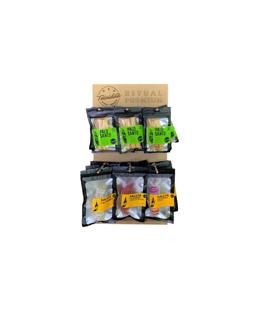TRI.EXPOSITOR SOBREMESA SALVIAS+ PALO SANTO