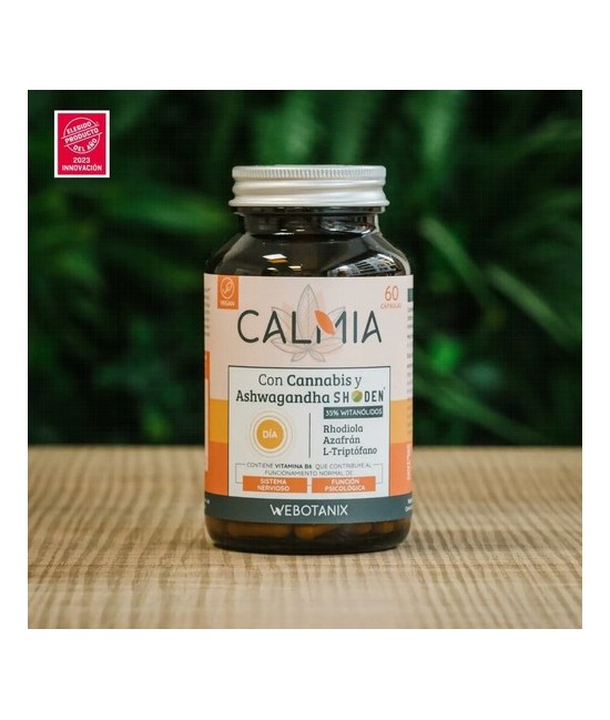 Calmia Día

Complemento alimenticio a base de proteína de cáñamo, extractos vegetales, triptófano y vitamina B6 que aporta eq